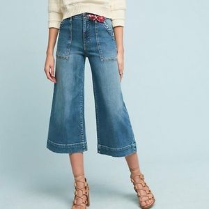 Pilcro Utility High-Rise Wide Leg Crop Jeans